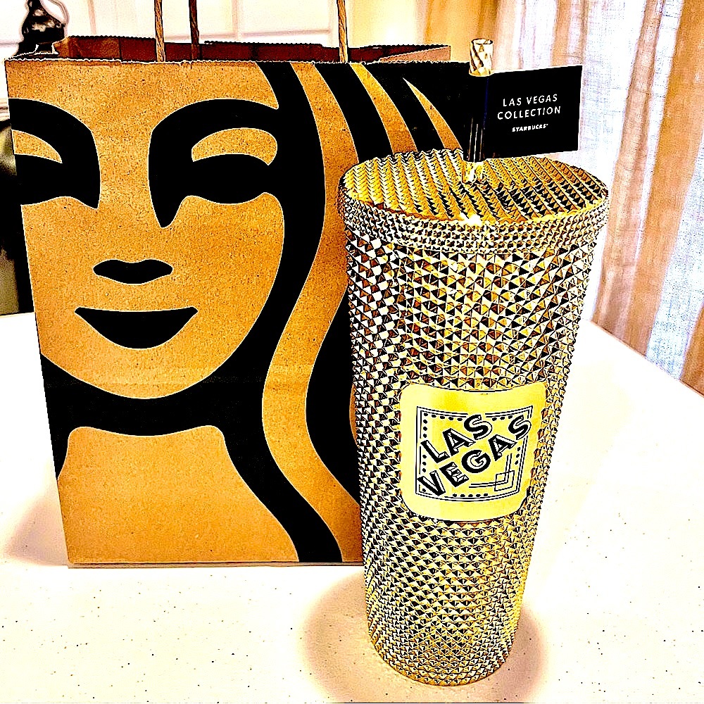 🌟🎰🌟 VENTI Las Vegas Starbucks cup. Gorgeous! Never used! 24oz Gold ṧ℘ᾰԻкʆ⑂! - Picture 15 of 15
